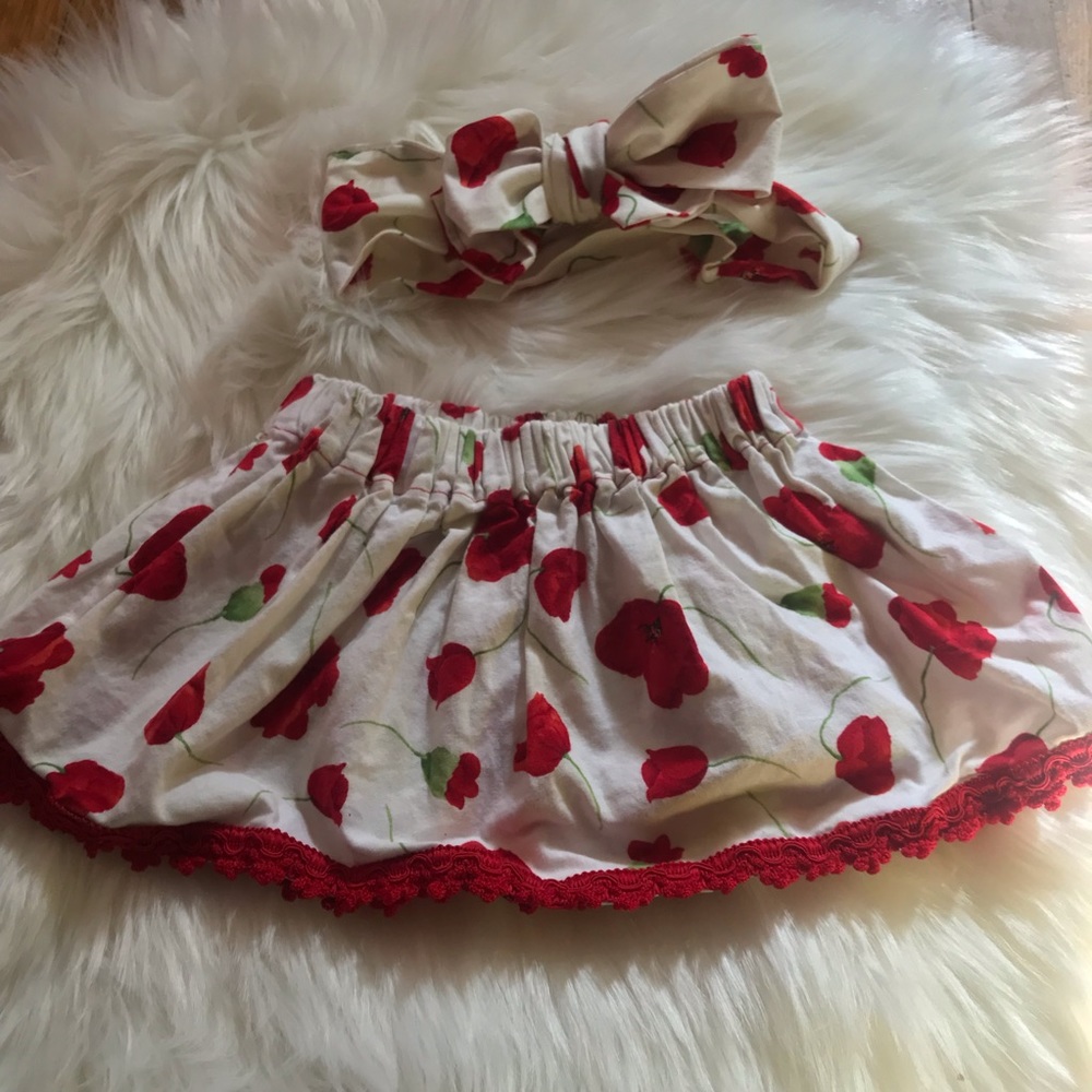 Handmade boutique croptop/skirt